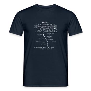 GR20 Corsica Trail France, mountain landscape white - Men's T-Shirt - navy - Front - AI Model Male 178 light (178cm)