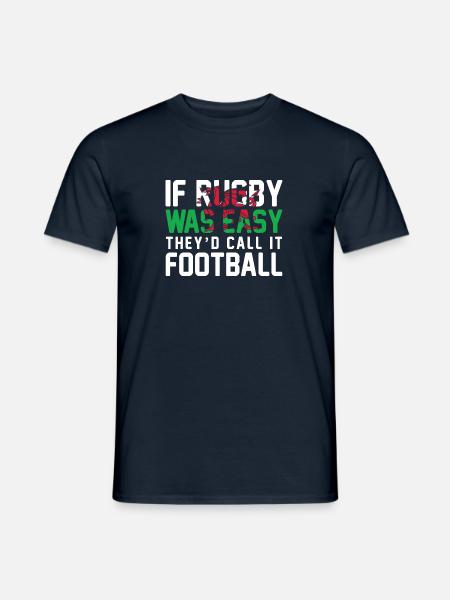 Wales Rugby Gift Welsh Welsh Flag - Men's T-Shirt - navy