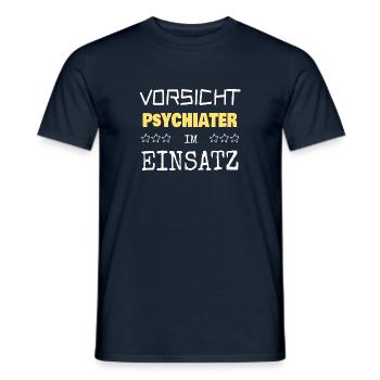 Psychiatre - T-shirt homme - marine - Devant - AI Model Male 178 light (178cm)