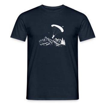 Parachutiste Parachutiste Cadeau Parapente - T-shirt homme - marine - Devant - AI Model Male 178 light (178cm)