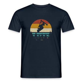 Cascadeur cascadeur scooter scooter rétro vintag - T-shirt homme - marine - Devant - AI Model Male 178 light (178cm)