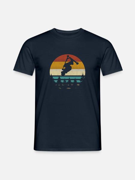 Stuntscooter Stunt Scooter Tretroller retro vintag - Männer T-Shirt - Navy