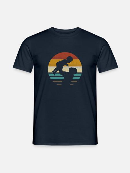 Papa Vater Sohn Vatertag Geschenk retro vintage - Männer T-Shirt - Navy