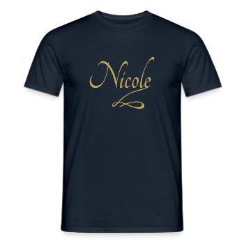 Nicole - Männer T-Shirt - Navy - Vorne - AI Model Male 178 light (178cm)