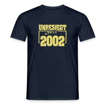 seit 2002 - Männer T-Shirt - Navy - Vorne - AI Model Male 178 light (178cm)