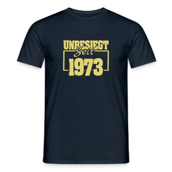 seit 1973 - Männer T-Shirt - Navy - Vorne - AI Model Male 178 light (178cm)