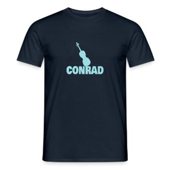 Geige Conrad - Männer T-Shirt - Navy - Vorne - AI Model Male 178 light (178cm)
