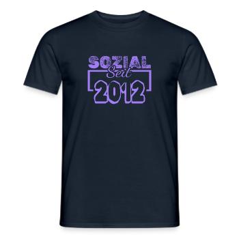 Sozialarbeiter 2012 - Männer T-Shirt - Navy - Vorne - AI Model Male 178 light (178cm)