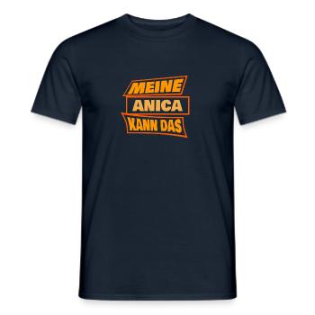 Spruch für Anica Anica Sprüche - Männer T-Shirt - Navy - Vorne - AI Model Male 178 light (178cm)