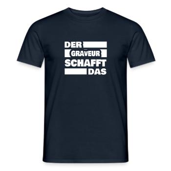 Geschenk für Graveur - Männer T-Shirt - Navy - Vorne - AI Model Male 178 light (178cm)