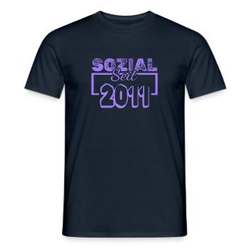 Social Worker 2011 - Men's T-Shirt - navy - Front - AI Model Male 178 light (178cm)