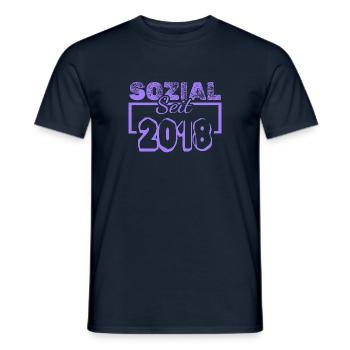 since 2018 - Men's T-Shirt - navy - Front - AI Model Male 178 light (178cm)
