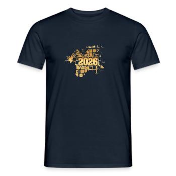 Gold 2026 - Men's T-Shirt - navy - Front - AI Model Male 178 light (178cm)