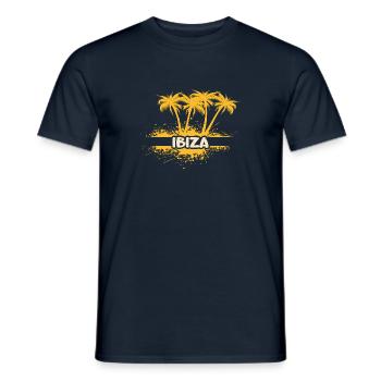 Ibiza als Party - Männer T-Shirt - Navy - Vorne - AI Model Male 178 light (178cm)