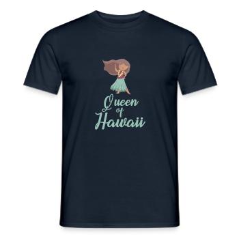 Queen of Hawaii - Men's T-Shirt - navy - Front - AI Model Male 178 light (178cm)