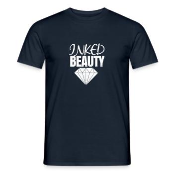 Beauté encrée, Diamant, Tatouage - T-shirt homme - marine - Devant - AI Model Male 178 light (178cm)
