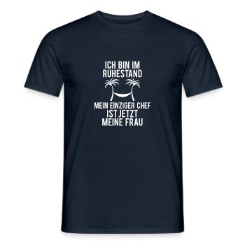 Je suis à la retraite MON BOSS est maintenant le seul - T-shirt homme - marine - Devant - AI Model Male 178 light (178cm)