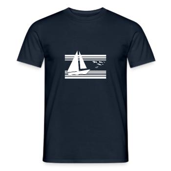 sailing - Men's T-Shirt - navy - Front - AI Model Male 178 light (178cm)