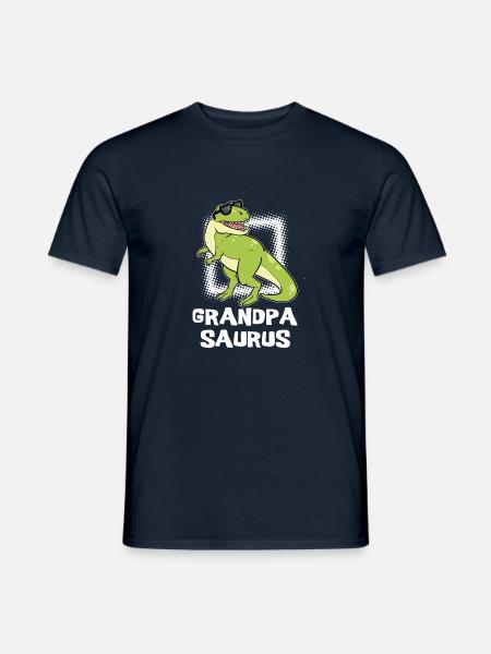 Grandpa Saurier Opa Großvater Dinosaurier T-Rex - Männer T-Shirt - Navy