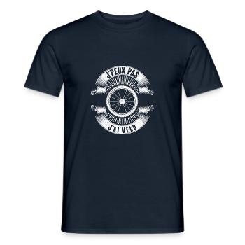 J peux Pas J ai Velo Velo - Men's T-Shirt - navy - Front - AI Model Male 178 light (178cm)