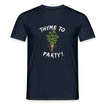 Thyme To Party Funny Thyme Cook Funny - Men's T-Shirt - navy - Front - AI Model Male 178 light (178cm)