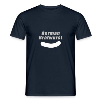 Allemand Bratwurst - T-shirt homme - marine - Devant - AI Model Male 178 light (178cm)
