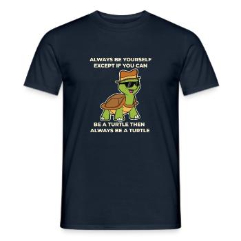 Funny turtle sayings turtle animals gift - Men's T-Shirt - navy - Front - AI Model Male 178 light (178cm)