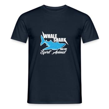 Whale Shark - Men's T-Shirt - navy - Front - AI Model Male 178 light (178cm)