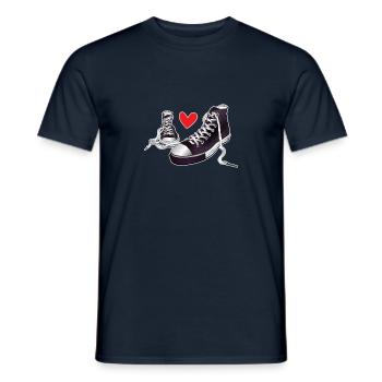 Paire de chaussures de chuck - T-shirt homme - marine - Devant - AI Model Male 178 light (178cm)