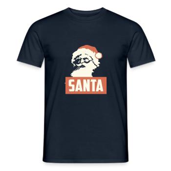 RETRO SANTA CHRISTMAS - T-shirt homme - marine - Devant - AI Model Male 178 light (178cm)