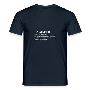 Ingenieur Ingenieurswissenschaften Maschinenbau - Männer T-Shirt - Navy - Vorne - AI Model Male 178 light (178cm)