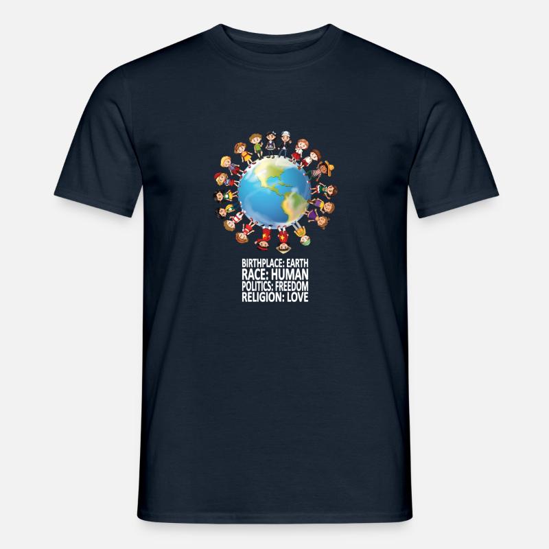 Gegen Rassismus Friede - Männer T-Shirt - Navy