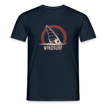 Windsurfing 2 - Men's T-Shirt - navy - Front - AI Model Male 178 light (178cm)