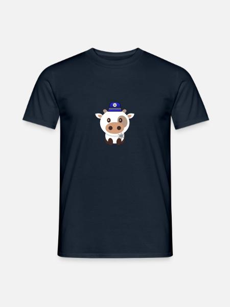Police Cow Sheriff Cow Police Animals Cops - Men's T-Shirt - navy