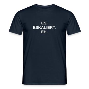 ES Eskaliert Eh - Männer T-Shirt - Navy - Vorne - AI Model Male 178 light (178cm)