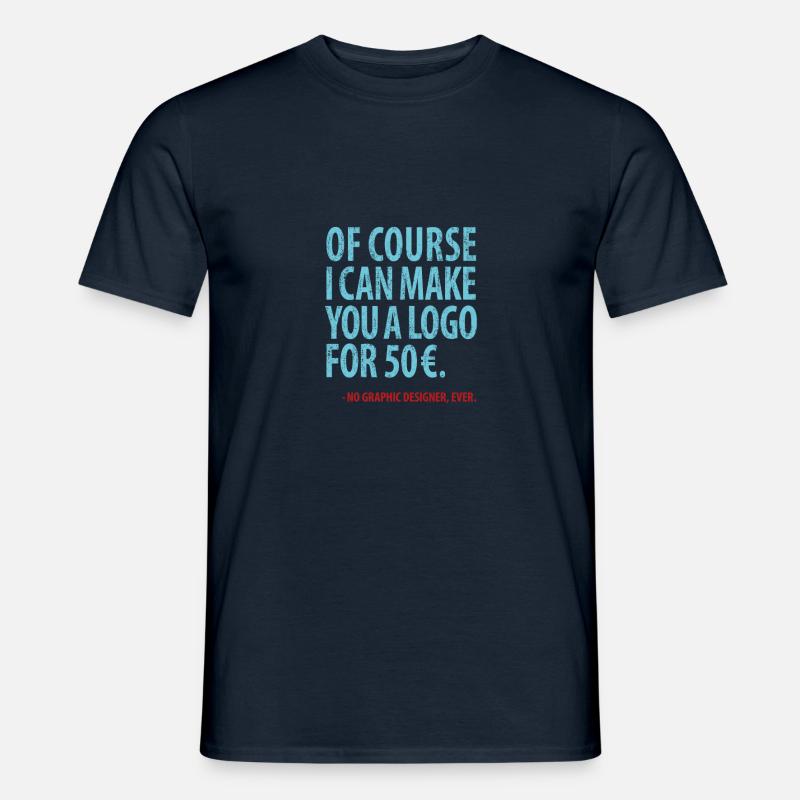 Grafikdesigner Mediengestalter Logo Design - Männer T-Shirt - Navy