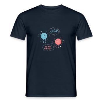 Atom Funny Science - Men's T-Shirt - navy - Front - AI Model Male 178 light (178cm)