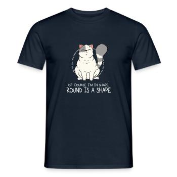 Chatte grasse forme moelleuse moelleuse - T-shirt homme - marine - Devant - AI Model Male 178 light (178cm)