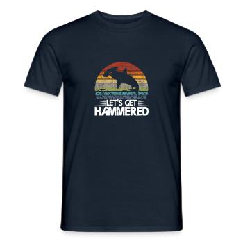 XASTY hammerhead shark diving freediving apnea - Men's T-Shirt - navy - Front - AI Model Male 178 light (178cm)
