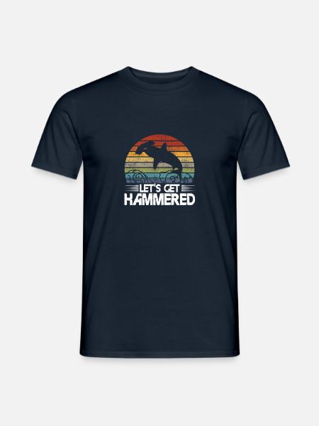 XASTY Hammerhai Hai Tauchen Freitauchen Apnoe - Männer T-Shirt - Navy