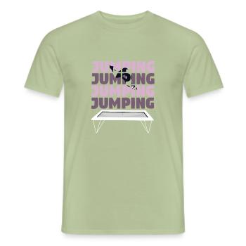 Trampoline - T-shirt homme - vert sauge - Devant - AI Model Male 178 light (178cm)