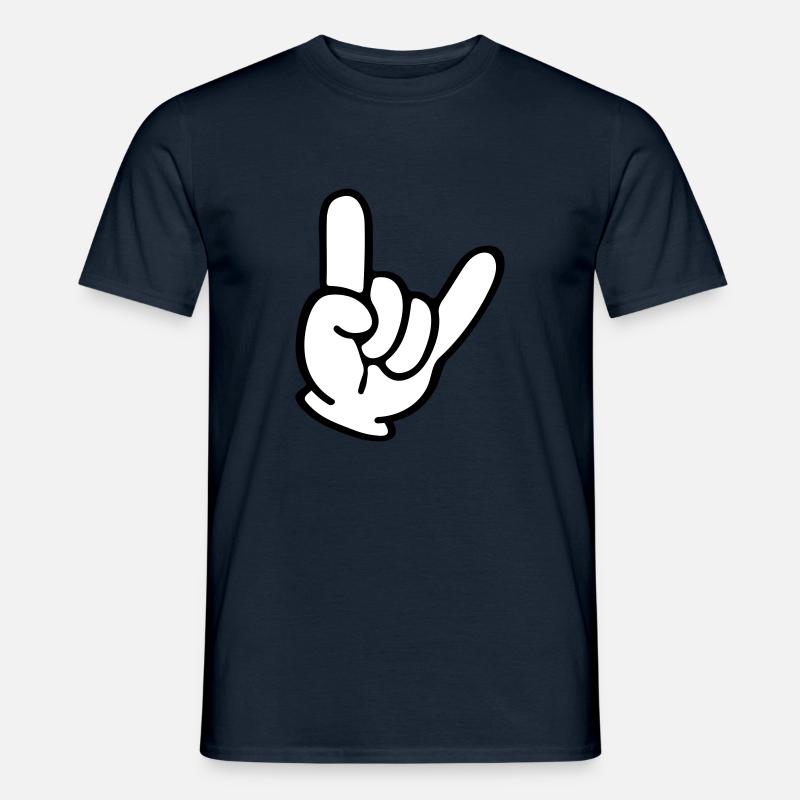 hand comic party - Männer T-Shirt - Navy