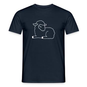 Sweet sheep lamb animal lovers gift design - Men's T-Shirt - navy - Front - AI Model Male 178 light (178cm)