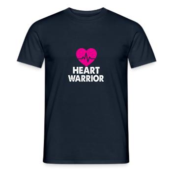 Heart Warrior Herzkrank Kämpfer Genesung Geschenk - Männer T-Shirt - Navy - Vorne - AI Model Male 178 light (178cm)