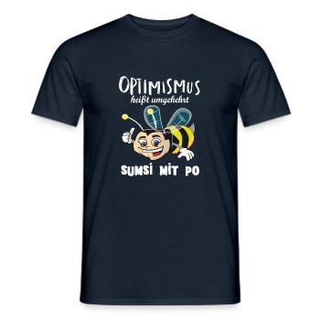 Sumsi mit Po Biene Hummel Imker Honig Optimismus - Männer T-Shirt - Navy - Vorne - AI Model Male 178 light (178cm)