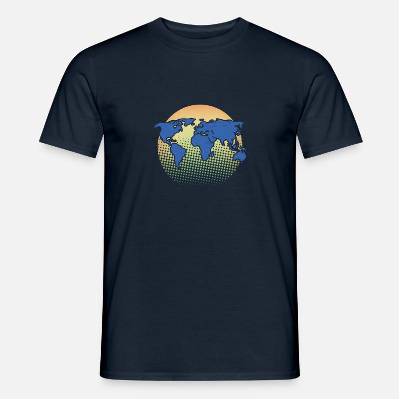 Monde Globe Globe Terre - T-shirt homme - marine