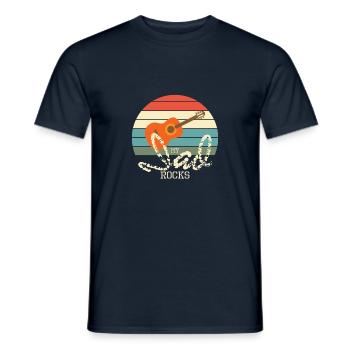 Guitar Design - My Dad Rocks - Men's T-Shirt - navy - Front - AI Model Male 178 light (178cm)