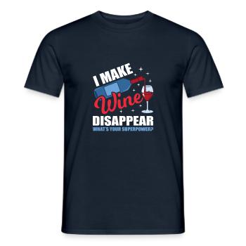 Wine - Men's T-Shirt - navy - Front - AI Model Male 178 light (178cm)