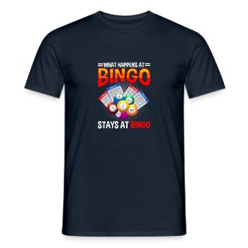 Funny Bingo Player Balls Card Player Saying - Men's T-Shirt - navy - Front - AI Model Male 178 light (178cm)