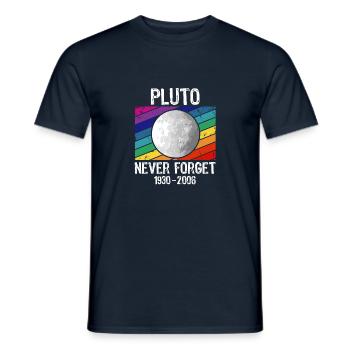 Retro Pluto Never Forget 1930 - 2006 - Men's T-Shirt - navy - Front - AI Model Male 178 light (178cm)